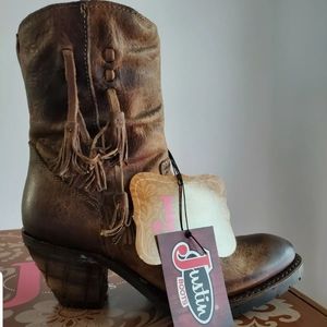 Justin boots women's TAN RUSTICO riding boot